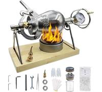 Macchina per Popcorn Manuale Vecchio Stile, Amplificatore di Grani per Popcorn Ad Aria Calda con Manometro E Valvola di Sicurezza, Macchina per Popcorn A Pressione(200ml)
