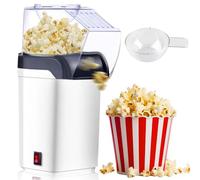 Macchina per popcorn mini popcorn Maker, facile da usare, popcorn machine, pop in 2 minuti, senza grassi, senza olio, 1200 W Mini popcorn Maker per serate di calcio e feste di Natale (bianco)
