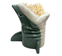 Macchina per popcorn retrò popcorn per popcorn - Macchina per popcorn per la casa, lo squalo bianco 3D per popcorn senza BPA, riutilizzabile, per la cucina del cinema