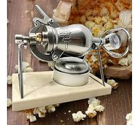 Macchina per popcorn sano, senza olio, vintage, in acciaio inossidabile 304, macchina manuale per popcorn, idea regalo per decorazioni per la casa e le vacanze, 230 ml