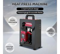 Macchina per pressa di calore idraulica manuale 5T Macchina per estrazione di colofonia a doppia piastra riscaldante 6x12 cm utilizzando il controllo touch screen UE