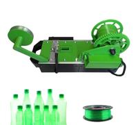 Macchina per produzione filamenti 3D riciclo bottiglie PET-Per maker studi | Estrusore per stampante 3D, filamento pultruso da bottiglie di plastica, 300℃/572℉, velocità da 500 g a 1000 g/h(Green)
