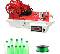 Macchina per produzione filamenti 3D riciclo bottiglie PET-Per maker studi | Estrusore per stampante 3D, filamento pultruso da bottiglie di plastica, 300℃/572℉, velocità da 500 g a 1000 g/h(Red+White)