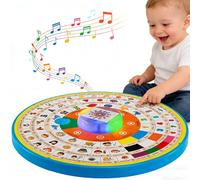 Macchina per pronuncia di parole di apprendimento per bambini da 1, 2 a 3 anni, giocattoli di educazione precoce per bambini, lettore elettronico a punti interattivi per bambini, con musica e luci RGB