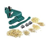 Macchina per punzonatura con occhielli, pressa per occhielli Rapid pinza per rivettare strumento di stampa manuale professionale per occhielli 3 matrici + 900 occhielli dimensione del foro 6 mm, 10 mm