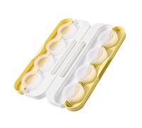 Macchina per ravioli efficiente che fa risparmiare tempo, impugnatura ergonomica salvaspazio Macchina per ravioli manuale per pelle per gnocchi Strumento per preparare gnocchi per (Gialla)