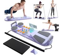 Macchina per riformatore per pilates domestica, tavola addominale multifunzionale, pieghevole, per attrezzature da palestra domestica, rullo per addominali a rimbalzo automatico, per donne e uomini