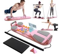 Macchina per riformatore per pilates per casa, tavola addominale multifunzionale, pieghevole, per attrezzature da palestra domestica, rullo per addominali a rimbalzo automatico, per donne e uomini