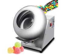 Macchina per rivestimento di zucchero Mini macchina per panificazione del cioccolato, macchina per lucidatura del rivestimento di cioccolato da 2-5 kg/h, velocità di rotazione regolabile, ma