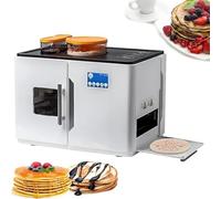 Macchina per Roti, Macchina Elettrica per Chapati, Tortilla, Pancake, Macchina per Il Pane Commerciale, Spessore Regolabile Da 1,0 Mm a 1,5 Mm, Produce 20 Pezzi/Una Volta per Farina, Dosa, Tawa