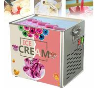 Macchina per rotoli di ghiaccio professionale, macchina per yogurt saltato in padella, macchina per rotoli di gelato con teglia quadrata 30x24 cm, per bar, caffetterie e pasticcerie