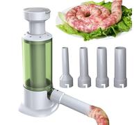Macchina per salsiccia per salsicce | Macchina per salsicce manuale non appiccicosa | Utensile da cucina per ripieno di carne a 4 tubi per uso commerciale specifico della cucina domestica