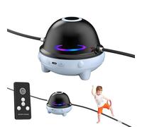 Macchina per saltare la corda senza fili per bambini,Macchina per saltare la corda intelligente con telecomando, contatore a LED, musica Bluetooth,1-10 velocità,Corda per saltare l'allenamento (B-Blu)