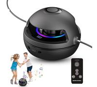Macchina per saltare senza fili per bambini,Macchina per saltare la corda intelligente con telecomando, contatore a LED, musica Bluetooth,1-10 velocità, corda per saltare l'allenamento (nero)