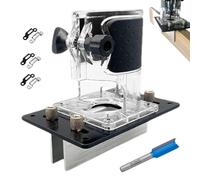 Macchina per scanalare il router, supporto per scanalatura del router | Base per router di legno 2 in 1 - Strumento per router e tagliabordi in legno con fessura di fissaggio invisibile, fascette a