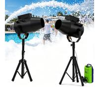 Macchina per Schiuma Spray, Macchina per Schiuma Elettrica | Uso Intuitivo, Soffiatore Potente, Angolo Modulabile, Pompa Capace, 4m Lancio, per Festival(Black)