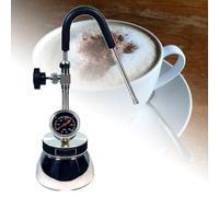 Macchina Per Schiumare A Vapore，Ugello A Tre Fori Manometro，Schiumatore Di Latte Portatile Rimuovibile，Riscaldamento A Fiamma Nuda E Induzione，Per Caffè Pasticceria