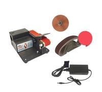 Macchina per sfaccettatura delle Gemme Mini levigatrice a Nastro elettrica Lucidatrice Fai-da-Te Affilacoltelli Affilacoltelli Smerigliatrice Multifunzionale Affilatrice for Bordi(Set 4)