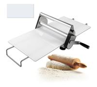 Macchina per sfogliare l'impasto, rullo per pasta sfoglia a spessore regolabile, strumento in acciaio inox per cuocere a casa, design compatto e portatile