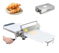 Macchina per sfogliatrice per pasta, rullo manuale per impasti con pannelli di sfogliatura, laminatore in acciaio inossidabile, spessore regolabile 0-25 mm per uso domestico e commerciale