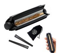 Macchina per Sigarette, Macchinetta per Arrotolare Sigarette, Cigarette Rolling Machine 110mm con Custodia, Tubi Porta Sigarette da 2 Pezzi(Nero)
