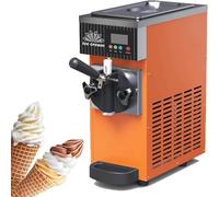 Macchina per Soft da banco, resa 4-5 kg/h, per ristoranti e snack | Potenza 450 W, pannello LCD, allarme di mancanza di gonfiaggio, funzione yogurtiera, colore arancione