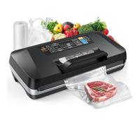 Macchina per sottovuoto da 95 kPa, sigillante alimentare completamente automatico commerciale, potente sistema di tenuta con doppia saldatura a caldo, taglierina e conservazione dei sacchetti