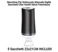 Macchina Per Sottovuoto Manuale Sigilla Sacchetti Cibo Vestiti Salva Freschezza