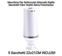 Macchina Per Sottovuoto Manuale Sigilla Sacchetti Cibo Vestiti Salva Freschezza