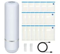 Macchina per sottovuoto, mini strumento di sigillatura con 15 sacchetti riutilizzabili, macchina sottovuoto per alimenti, per familiari, amici, studenti, uomini, donne, casa, cucina, negozio interno