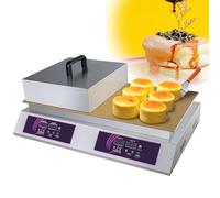 Macchina per Souffle per Pancake, Macchina per Pancake Maker Antiaderente Commerciale 60-240 ℃ Macchina per Muffin Elettrica in Acciaio Inossidabile per Cucina Domestica Panetteria,DoubleHead