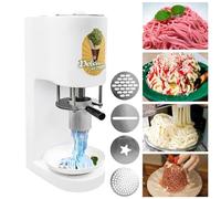 Macchina per Spaghetti Gelato a Pressione - 4 Stampi Intercambiabili, Design Compatto, Avvio One-Touch, Pulizia Facile, Macchina per Dessert Soft Serve per Negozi, Catering,White