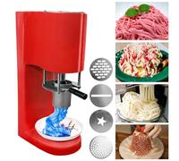 Macchina per Spaghetti Gelato a Pressione - 4 Stampi Intercambiabili, Design Compatto, Avvio One-Touch, Pulizia Facile, Macchina per Dessert Soft Serve per Negozi, Catering,Red