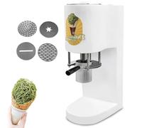Macchina per spaghetti gelato, macchina elettrica commerciale per spaghetti gelato, 4 stampi di forme diverse, tramoggia da 420 ml, avvio con un solo tocco, per gelaterie(White)