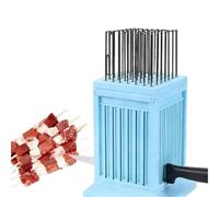 Macchina per spiedini di carne,Creatore Rapido per Carne e Verdure,49 Buche Barbecue Grill Maker Kit Strumento,per carne e verdure per barbecue la cucina all'aperto