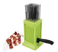 Macchina per spiedini di carne,Creatore Rapido per Carne e Verdure,49 Buche Barbecue Grill Maker Kit Strumento,per carne e verdure per barbecue la cucina all'aperto