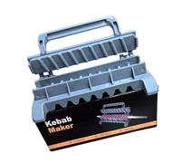 Macchina per spiedini di carne per barbecue Dispositivo manuale per kebab Strumento per la produzione di spiedini per barbecue pieghevole portatile Macchina per barbecue