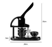 Macchina Per Spille, Black Button Maker Machine- Senza installazione, fai-da-te Pin Badge Button Press Punch Tool Badge Press Maker Machine 25/32/37/44 / 58MM(32MM)
