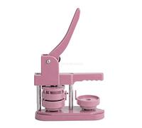 Macchina Per Spille, Pulsante Maker Machine Pulsante Pin fai-da-te Distintivo personalizzato Punch Press Realizzazione di plastica fatta a mano Button Pin Back Cover(Pink 58mm)