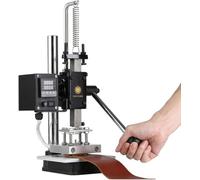 Macchina per Stampa a Caldo, Macchina per Impressione Cuoio con Temperatura Regolabile 0-400℃, Multifunzione per Stampa Oro, Pressa a Caldo, Marchiatura e Punzonatura su Carta, Cuoio, PVC, Legno