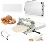 Macchina per stendere la pasta pieghevole, con tavola per sfoglia 40,55''x22,83'', sfogliatrice manuale in acciaio inossidabile per uso domestico, macchina per stendere la pasta manuale