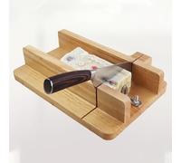 Macchina per tagliare il sapone, affettatrice per sapone fatta a mano con scala e fessura da taglio da 11 cm, struttura in legno per la produzione di sapone e burro fai da te