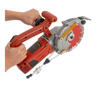 Macchina per taglio a umido 4800 W, sega elettrica per calcestruzzo con pompa dell'acqua, profondità di taglio 71 mm per fessure per muri, taglierina per calcestruzzo e pietra, 220 V (rosso)