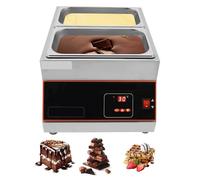 Macchina per Temperare Il Cioccolato 500 W, Crogiolo per Cioccolato Commerciale a 4 Serbatoi 10L/22libbre, Controllo della Temperatura 32-203 ° F, Fonditore Elettrico per Cioccolato, per Ri Dual tank