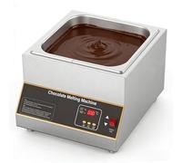 Macchina per temperare il cioccolato commerciale da 10 litri con controllo preciso della temperatura da 0 a 85 °C e display a LED, forno per fusione del cioccolato in acciaio inossidabile,Metallic
