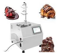 Macchina per temperare il cioccolato commerciale da 7 litri, temperatrice automatica da banco con distributore automatico e tavolo vibrante, bollitore elettrico per cioccolatini, fontana