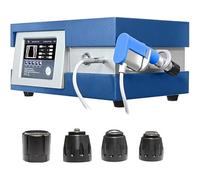 Macchina per terapia a onde d'urto, attrezzatura pneumatica per alleviare il dolore con 5 teste di massaggio, pressione dell'aria regolabile 0,5-10 bar, frequenza 1-21 Hz, trattamento non invasivo