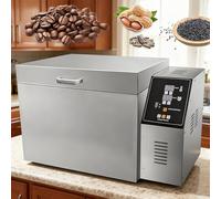 Macchina per tostatura del caffè commerciale in acciaio inox, tostatrice elettrica per chicchi di caffè e frutta secca con controllo del termostato e timer automatico, per uso domestico 4kg Capacity