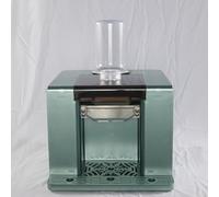 Macchina per tritare il ghiaccio da 380 W, macchina automatica per ghiaccio a fiocchi di neve, raffreddamento rapido in 60 secondi, capacità del serbatoio di 350 ml, per negozi di bevande(Green)