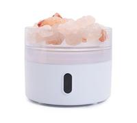 Macchina per Umidificare con Diffusore in Pietra di Sale, Umidificatore da Tavolo con Illuminazione Colorata a Nebbia D'aria con Ricarica USB, Adatto per Scrivanie da Letto,